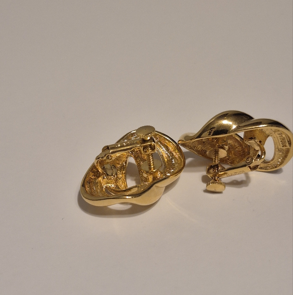 Napier Gold-Tone Knot Earrings - Picture 2 of 5